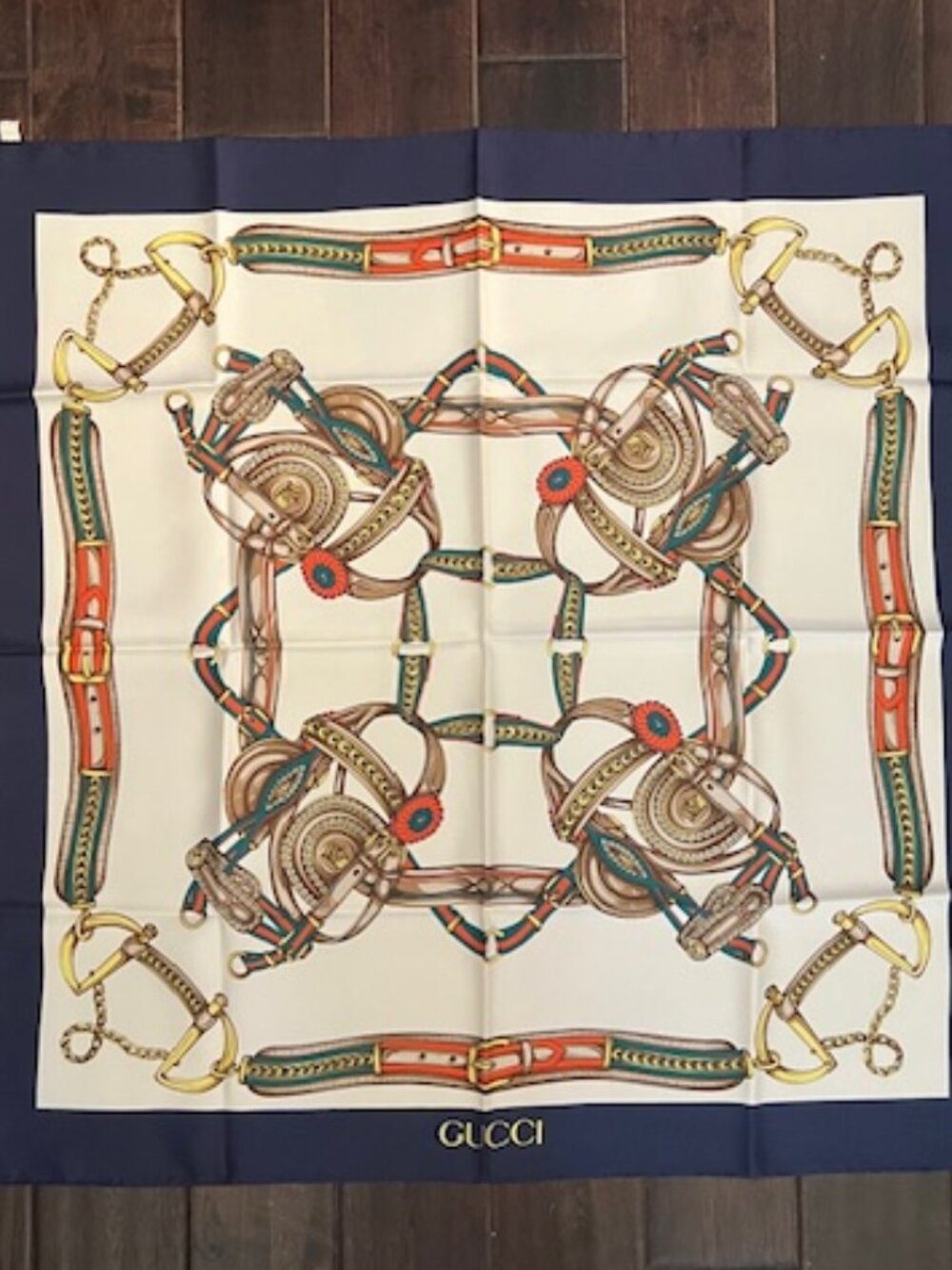 Vintage Gucci 100% Silk Equestrian Scarf w/ Original Box – Giftable